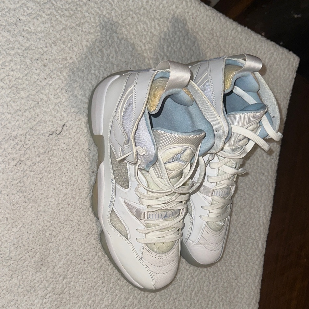 Jordan White and Light Blue High-Tops